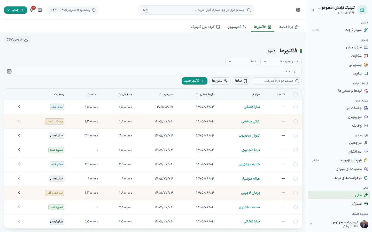 فاکتورها